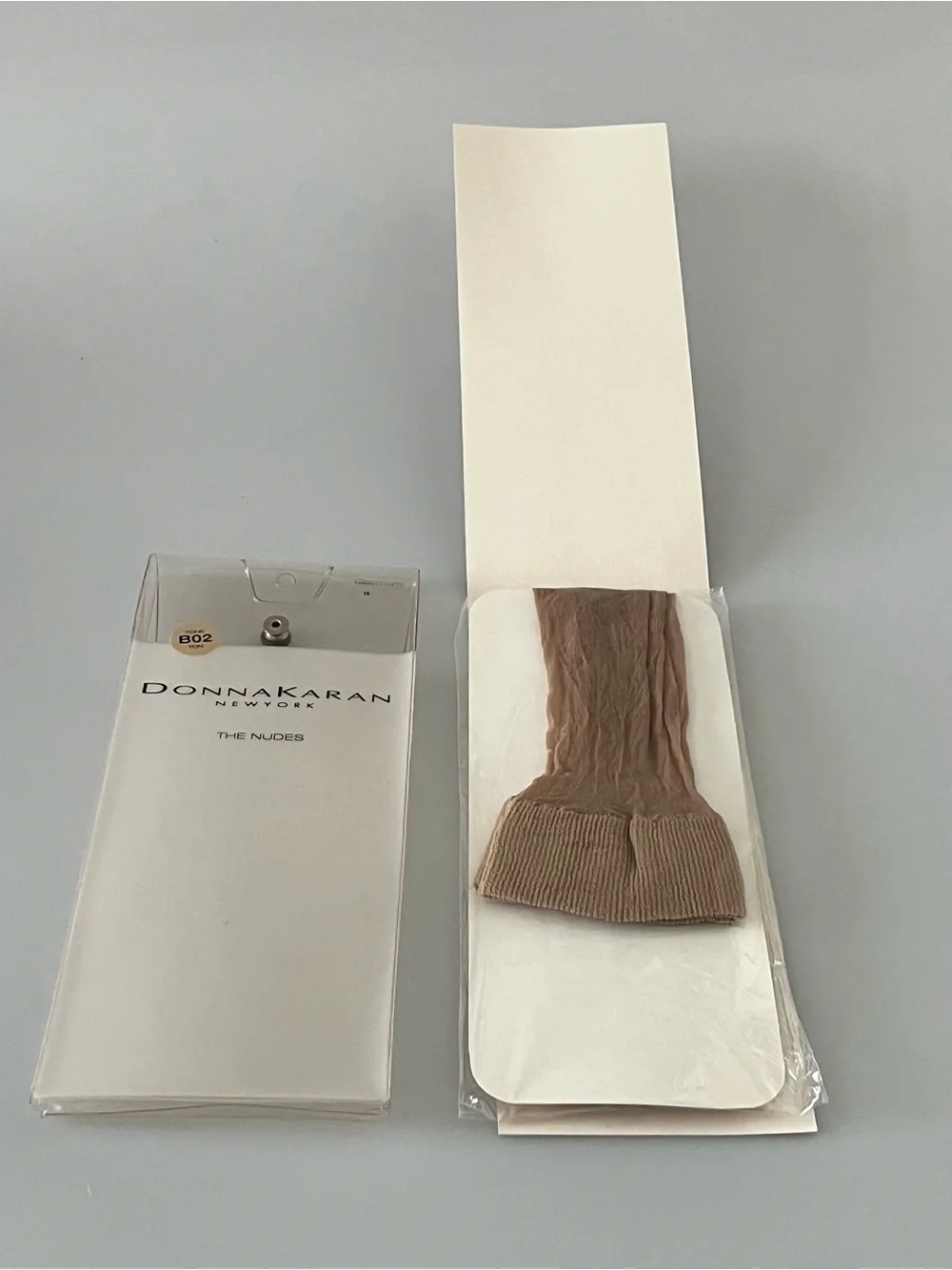 Vintage 90s Donna Karan The Nudes Knee High Hosiery One Size